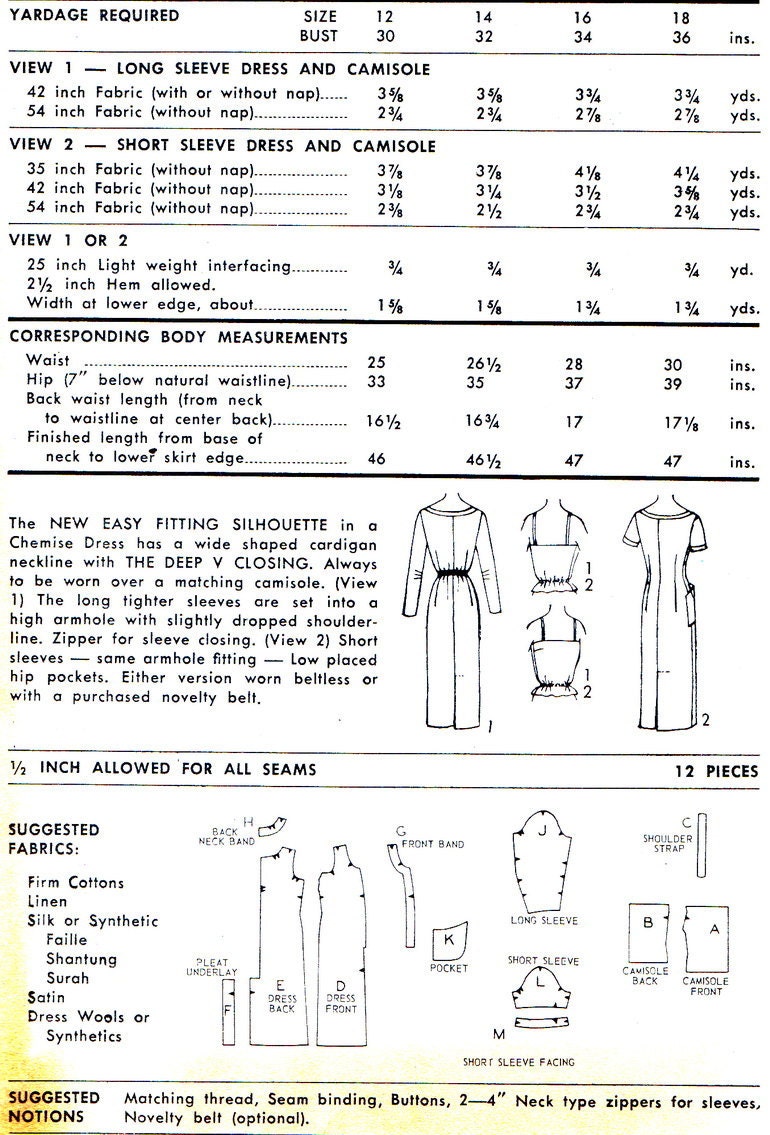 1950s Dress Pattern Advance 6979 Fitted Sheath Dress Wide Neckline Wiggle Dress Womens Vintage Sewing Pattern Bust 34