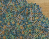 MEMORIAL DAY SALE Large multi-colored pineapple doily - blue, purple and green
