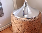 Vintage chrome and cork lamp
