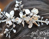 Freshwater Pearl and Crystal Romantic Bridal Headband/Headpiece
