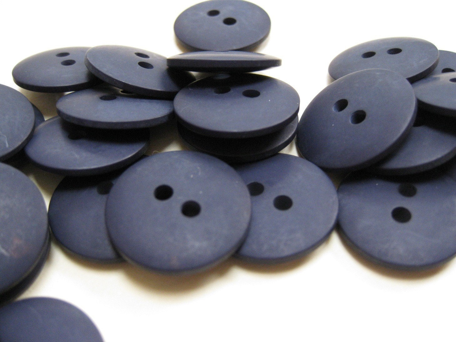 Plain Navy Blue Buttons 20mm 24 pieces