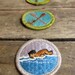 vintage c. 1960s set of three Boy Scouts badges // Water Sports