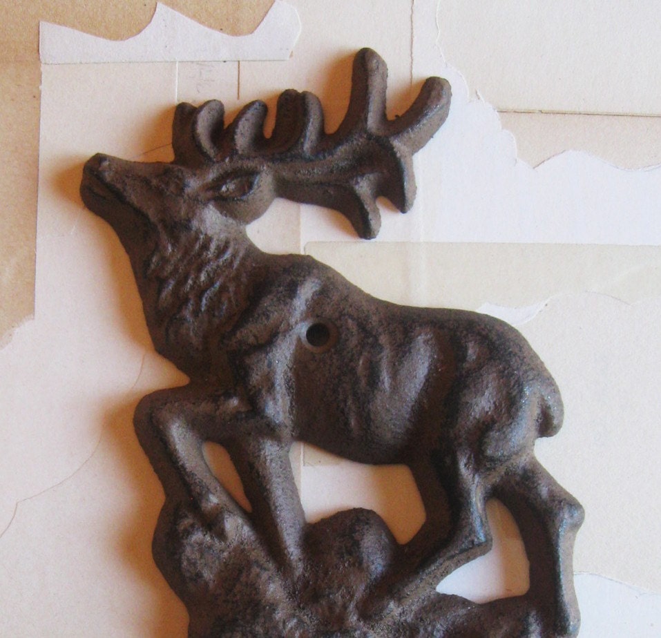 cast iron stag hook
