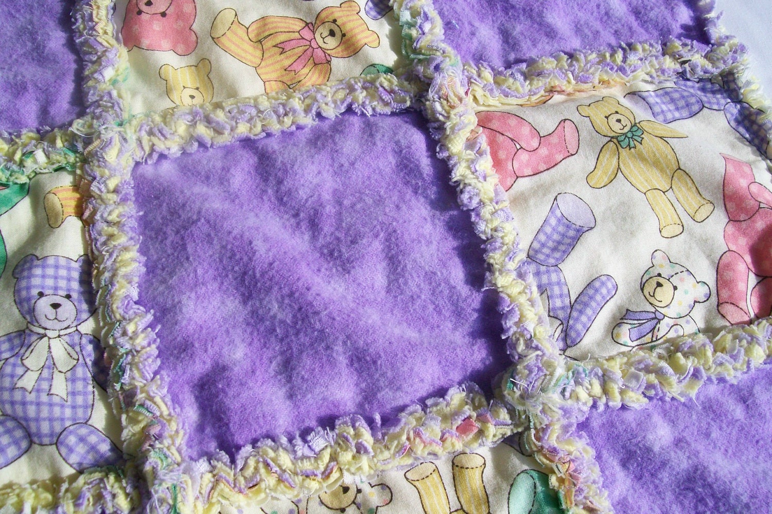 Lovey Rag Quilt for Baby Ready To Ship