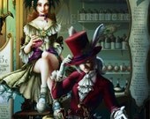 Neo-Victorian Apothecary Sideshow Art Print - 11 x 14" - "Dr. Oh's Miracle Cures"