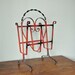 SALE Vintage magazine rack for book towels etc  heart cottage farmhouse shabby chic charming romantic