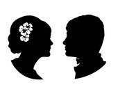 Two Custom Silhouette Prints - Perfect for Valentine's Day
