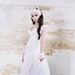 Angels Dance - Snow White Lace Silk Chiffon Wedding Gown Full Princess Ruffle Train