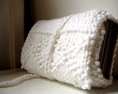 Knit tarot wrap. Diamante in soft white
