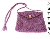 pdf Knitting Pattern - Small Purple Peace Bag