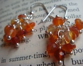 Carnelian Cluster Earrings