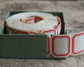 30 adorable vintage red bordered dennison labels