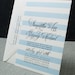 Samantha Wedding Invitation - Blue Stripes, Modern, Nautical (Sample)