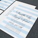 Samantha Wedding Invitation - Blue Stripes, Modern, Nautical (Sample)