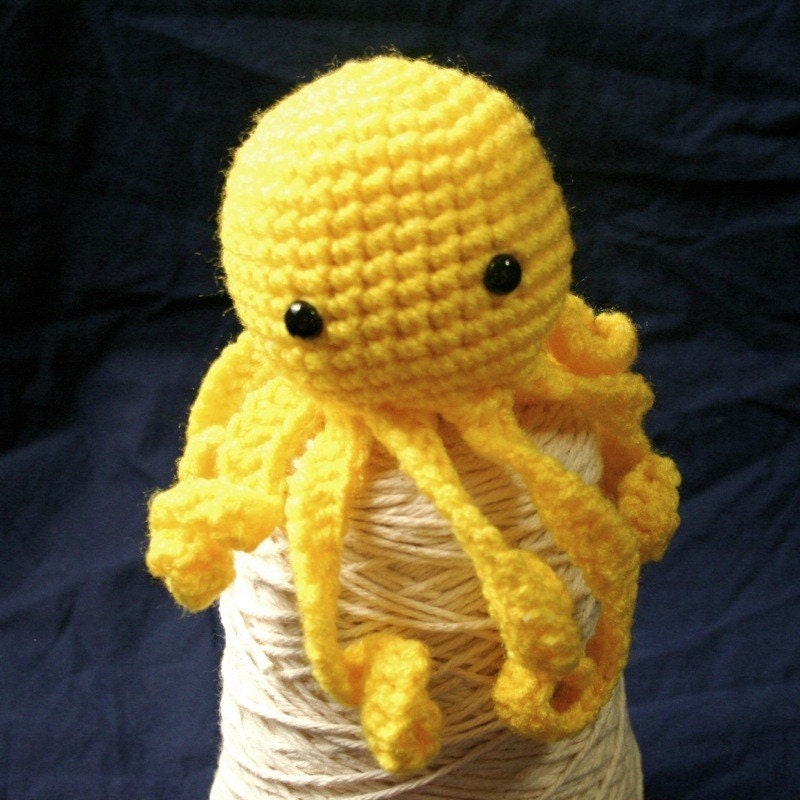 Yellow Octopus Amigurumi