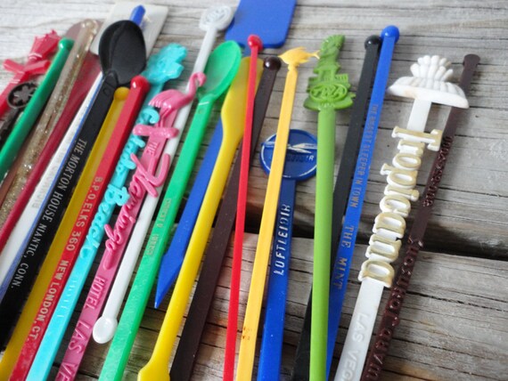 Collection of Swizzle Sticks. Across the USA. Lifelong Collection.