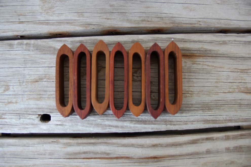 Set of Teak Napkin Holders