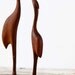 Modern Teak Carved Wood Bird Figures