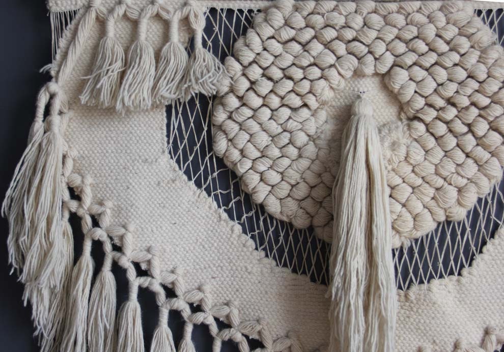 r e s e r v e d Huge Original Don Freedman Fiber Textile Art Wall Hanging