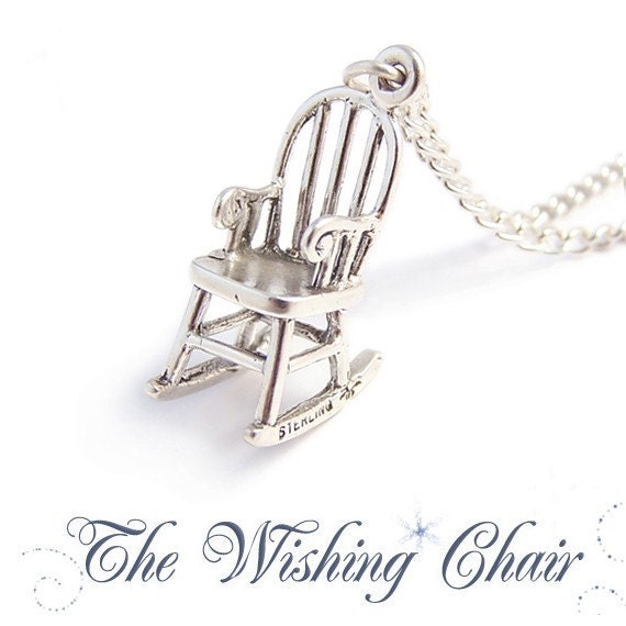 The Wishing Chair - Solid Sterling silver whimsical charm necklace