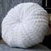 Recycled Chenille Sea Urchin Pillow - Large- white