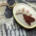 Stag Head Pendant, Miniature Hand-Embroidery