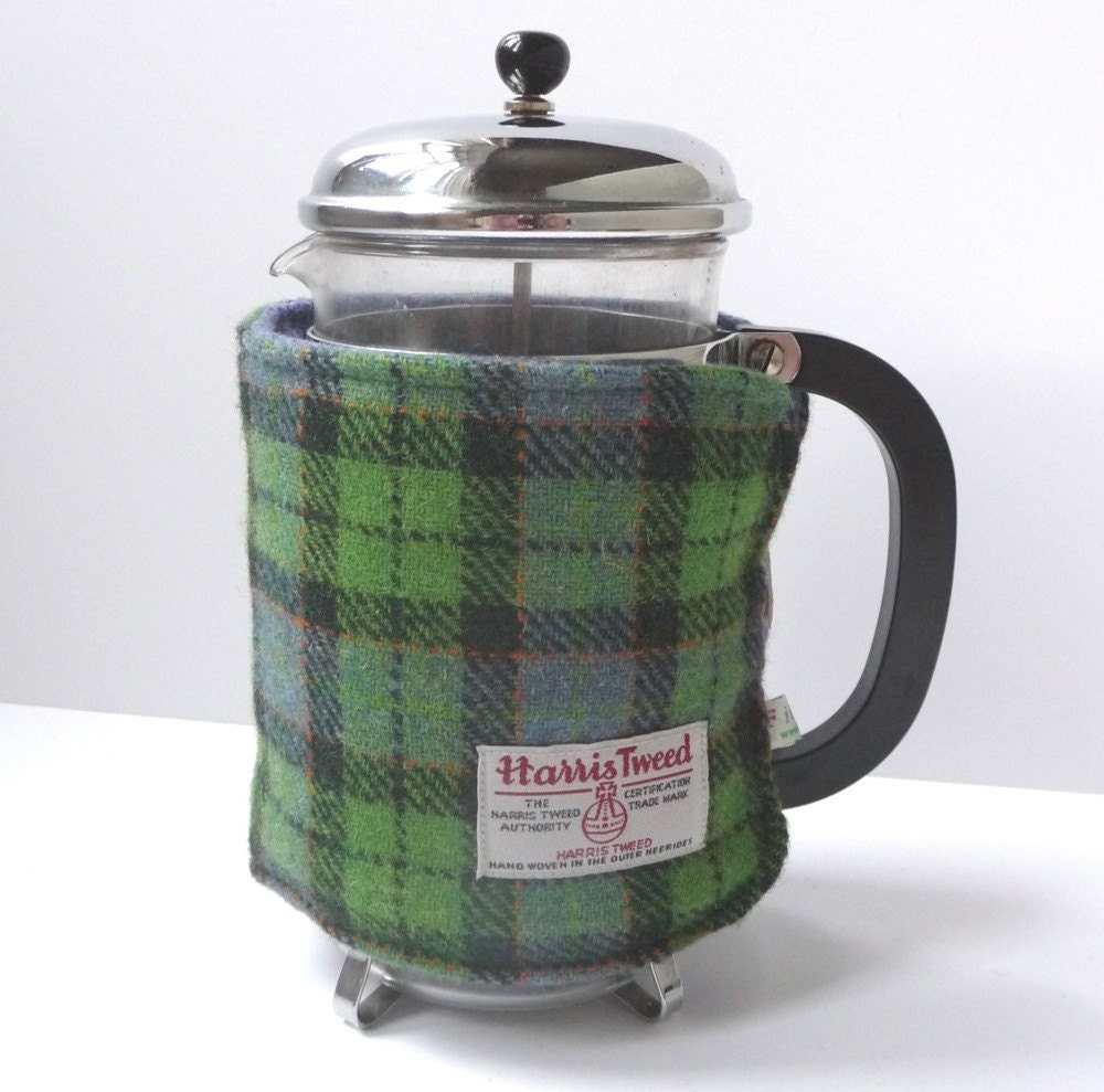 Cafetiere Cosy - Green/Lilac Plaid