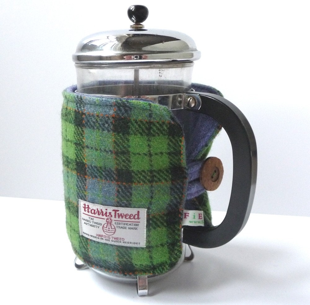 Cafetiere Cosy - Green/Lilac Plaid