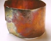 Copper Cuff Bracelet Rustic Unisex Metalwork Eco Friendly