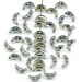 Vintage Gray Beads 10mm Crescent Moon Luster Finish Glass