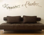 Happiness is Priceless - Wall Decals - Your Choice of Color