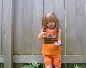 Modern picture frame walnut wood unique design 4x6 or 5x7