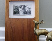 Mid Century Modern wood picture frame solid walnut 8x10