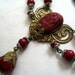 RESERVED Vintage Necklace - Art Nouveau Glass
