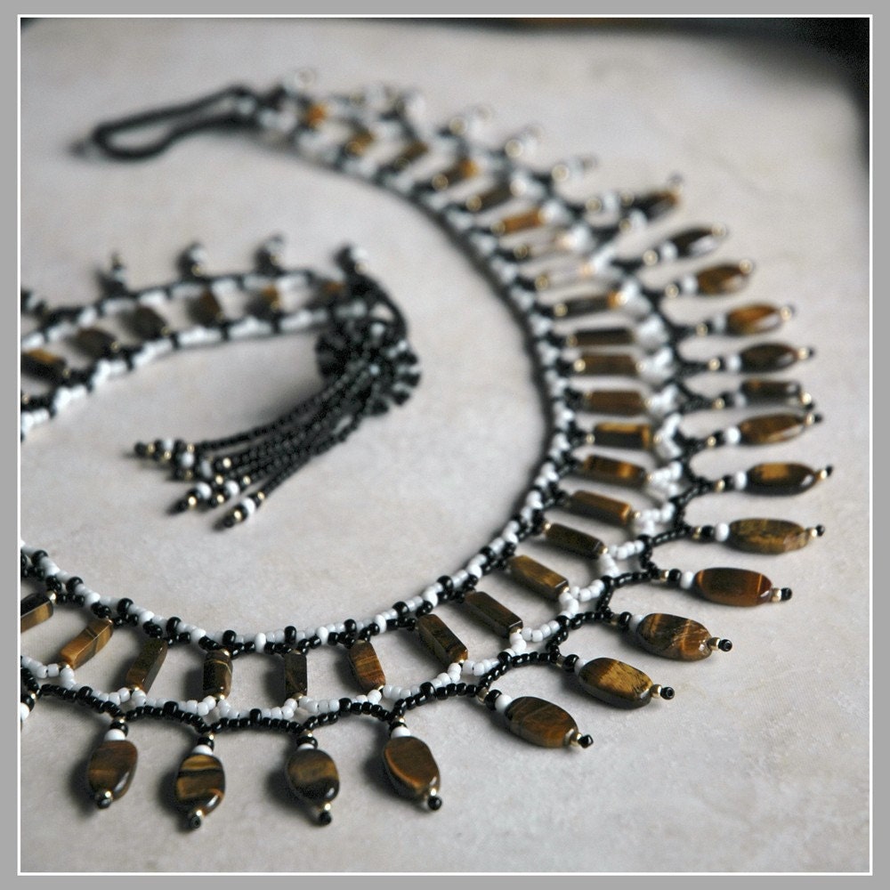 Eyes of Tiger Pectoral Necklace