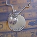 NEW - custom hand stamped silver teacher necklace - personalize with teacher's name