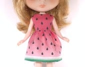 DIY Blythe Watermelon Dress