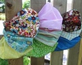 Girls Fabric Headband: Teal/white/tan/silver plaid