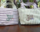 Small Fall Leaf Embroidered Tote