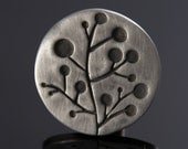 Modern Berries Pewter Knob