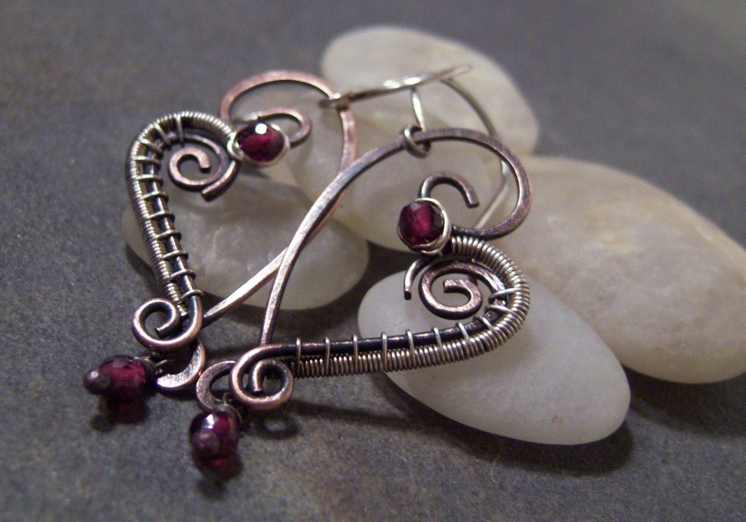 50% off Tutorial Sale-Tutorial for Rustic Heart Earrings.