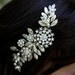Bridal Hair Comb Leaves Headpiece Vintage Wedding Comb Rhinestone Wedding Hair Accessories Leaves Headpiece IVY