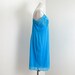 Vintage Slip Dress Hand Dyed Slip Dress Bright Aqua Turquoise M
