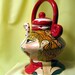 Handcrafted Whimsical Faces Functional Pottery Teapot on Etsy Passion Red Hearts Motif