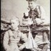Original Antique CDv 1860s to 1880s PATEIRA and LIVIA sisters in amazing dresses and hats