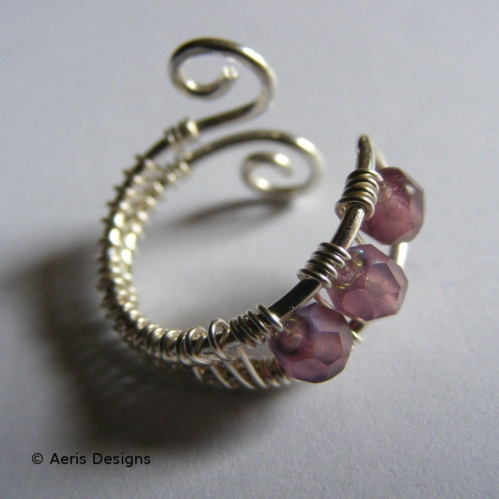 TUTORIAL - Beaded wire wrapped toe ring - Digital Download