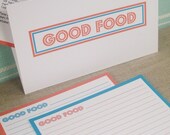 Printable and EDITABLE - Good Food Recipe Cards and Mini Folder - Type or Paste Recipe into PDF - No Writing Needed