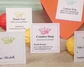 Printable - EDITABLE - CROWN - Labels, Business Cards, Hang  or Price Tags, Gift Tags, Address Labels - YOU change the text