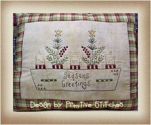 Christmas Sugar Mold-Primitive Stitchery  E-PATTERN by Primitive Stitches-Instant Download