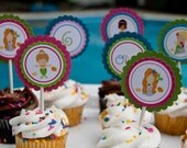 Mermaid Party Cupcake Toppers Birthday Party set of 12 by Belleza e Luce Il_170x135